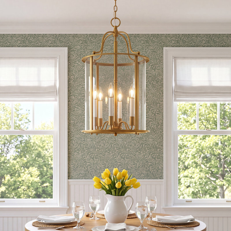 Tide 6-Light Chandelier, Heirloom Brass