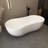 67" Freestanding Soaking Solid Surface Bathtub
