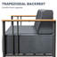 4-Piece Wicker Patio Set With Sofa, 2 Swivel Rockers & Coffee Table-1603790068-1603790069