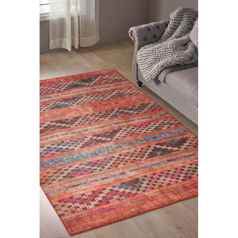 Tapis décoratif coloré Ottilie, Carré 5 pi