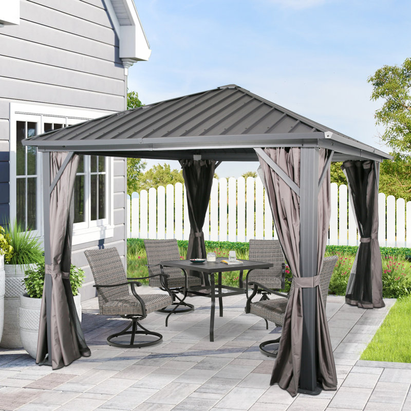 Hardtop 10 Ft. W x 10 Ft. D Aluminum Patio Gazebo