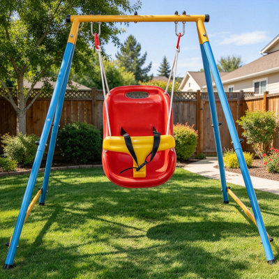 YangFarmer Iron Swing Set 1 Swing(s)