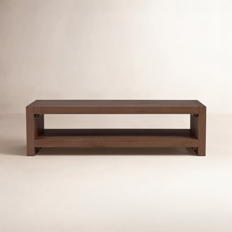 Finnian Coffee Table, Dark Brown Wood