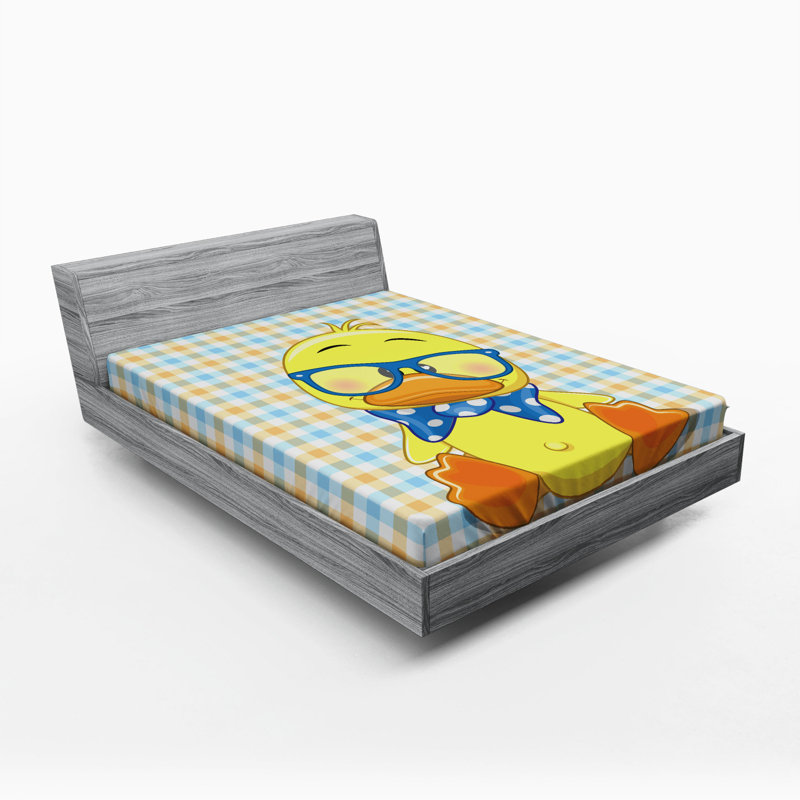 Microfiber Fitted Sheet, Queen Fitted Sheet, Cartoon theme 2