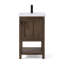 Meuble-lavabo simple autoportant de 20 po avec plateau en céramique Alvah-1978318894