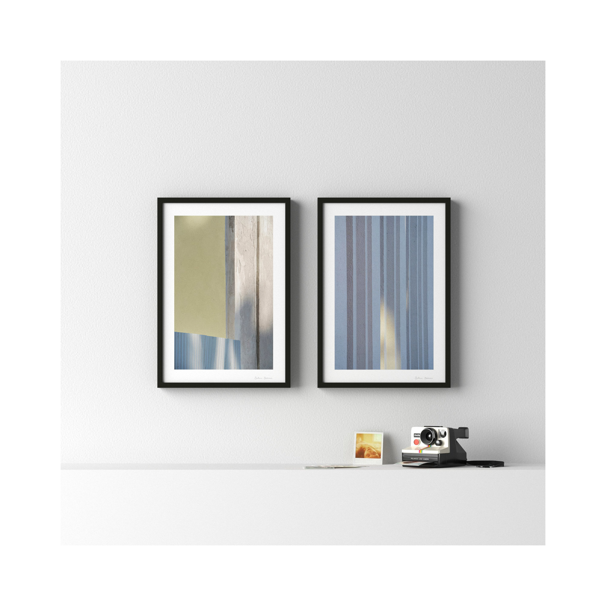 Sun And Concrete by Svetlana Smirnova, 25" H x 17.5" W x 1.25" D, Black