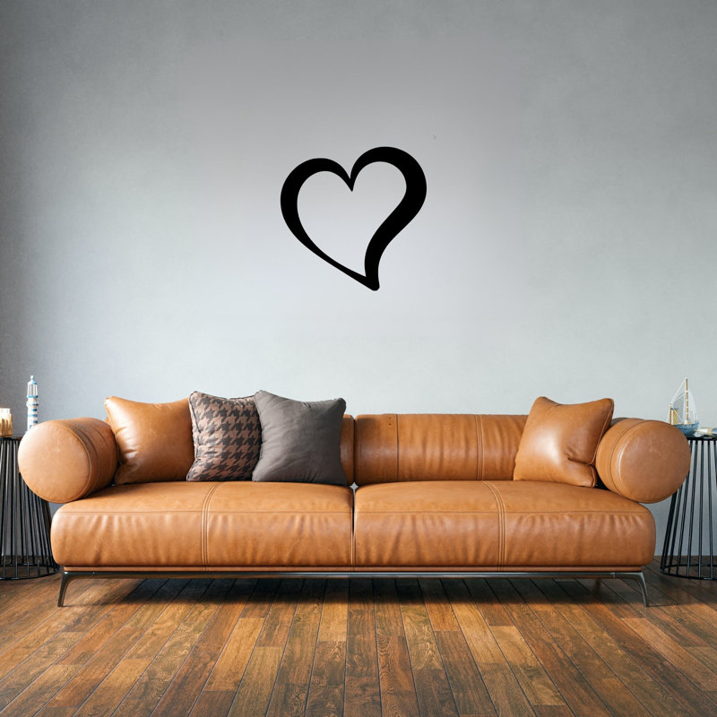 Metal Heart Love Sign, 20" H x 20" W x 0.1" D