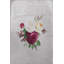 Tapis décoratif moderne à motif de feuilles et de roses mauves à motif beige-272364355