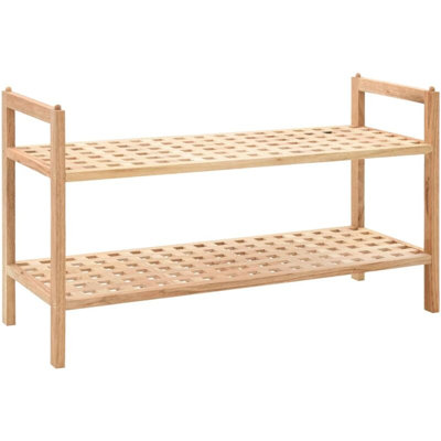 6 Pair Solid Wood Shoe Rack