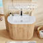 Ensemble de meuble-lavabo simple 35,83 "avec comptoir, robinet et armoire cannelée-2135966584