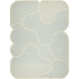 Shell Hand Tufted New Zealand Wool Blue/Ivory Area Rug