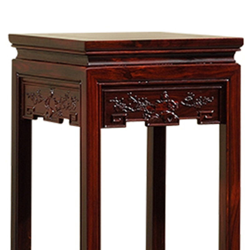 Antique Chinese - Style Solid Wood  Plant Stand