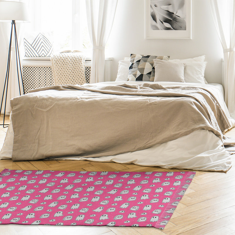 Rose classique/blanc Tapis décoratif, Oui