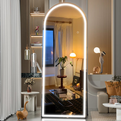 Phaih Arch Modern & Contemporary Lighted Full-Length Mirror with Tempered Glass & 3-Year Warranty