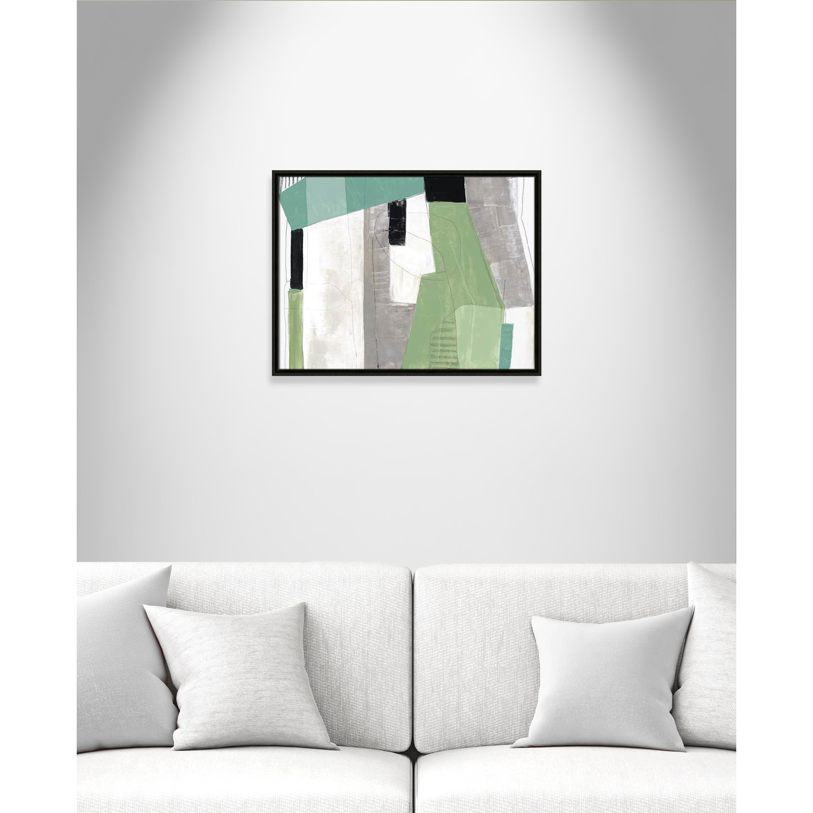 Evergreen Essence Print, 19.5" H x 25.5" W x 2" D, Espresso Floater Frame - Fine Art Canvas Print, No Mat