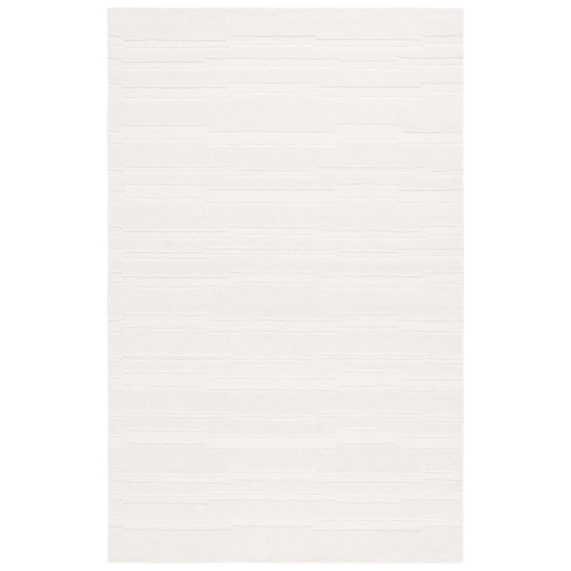 Elona Hand Tufted Wool/Cotton Area Rug in Ivory, Rectangle 3' x 5'