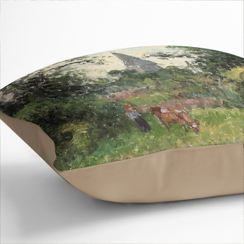 Steeple Of Bazincourt Square Throw Cushion, 55cm H x 55cm W x 20cm D, Stone