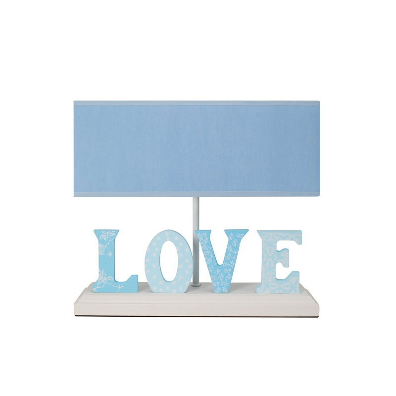 Lampe de table 11 po Spinella, Bleu, Bleu