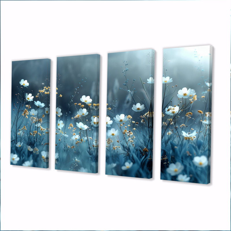 Bibeau - Ensemble d'art sur toile Fleurs sauvages, H 28 po x l 48 po