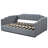 Full Size Gray Upholstered Daybed With Storage Area - Elegant & Practical Bedroom Furniture In Quality Materials Space-1812973458