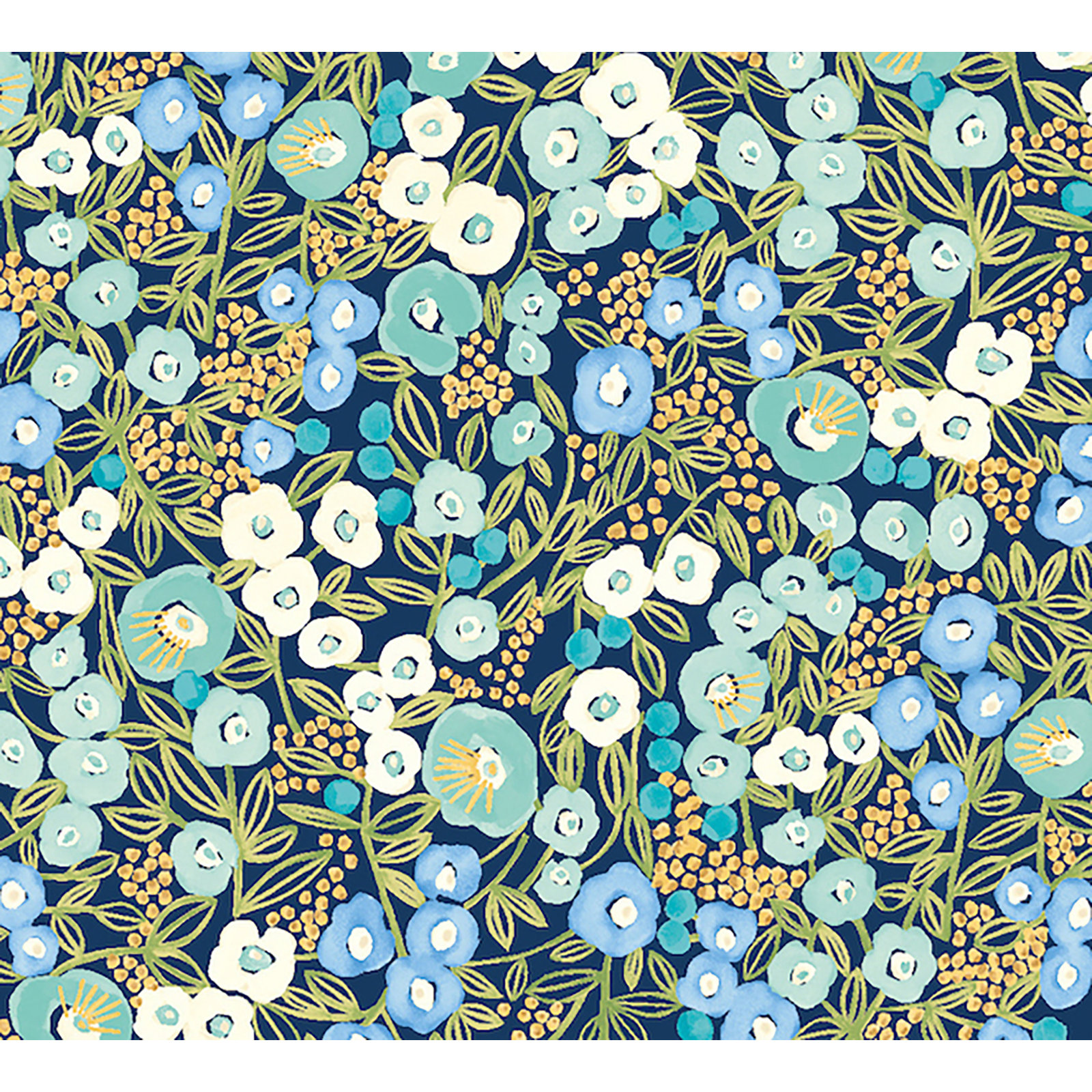 Newsbury Garden Floral Wallpaper, Blue