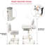  Ensemble de chaise de bureau 27,6 po Adio, gris-1238923411