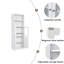 Grande armoire de rangement blanche avec tablettes et portes pour la salle de bain