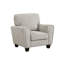 Loi Sofa Armchair With Reversible Cushion, Transitional Grey Chenille