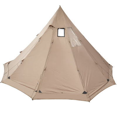Waterproof Canvas Winter Tipi Tent with Stove Jack | 4 Season Portable Camping Shelter for Outdoor Hiking Fishing Backpacking