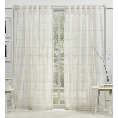 Lauren Ralph Lauren Rubin Sheer Back Tab/Rod Pocket Curtain Panel