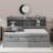 Twin Size Wooden Captain Bed With Built-In Bookshelves,Three Storage Drawers And Trundle-372385770