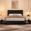 Upholstered Bed Frame with Drawer Storage-370691892-380821006