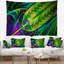 Tapisserie de texture abstraite en verre coloré vert-28495529