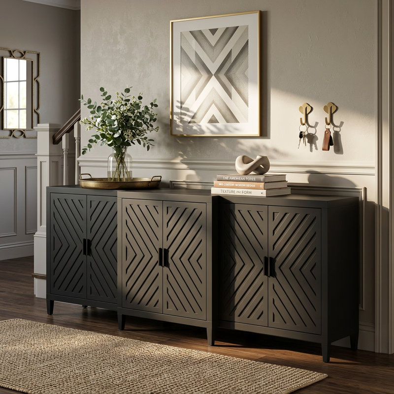 94.5" Wide Accent 6-Door Shoe Cabinet
