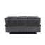 Canapé en microfibre gris foncé Power Motion
