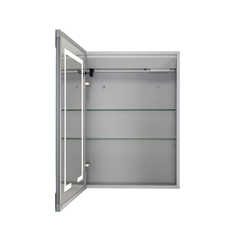 1270mm W 1778mm H Surface Frameless Medicine Cabinet Mirror 2 Adjustable
