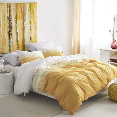  Housse de couette surdimensionnée 100% coton avec pampilles Ombre Sunset