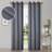 Modern Linen Inspired Classic Solid 100% Polyester Room Darkening Curtain Panel-447945591-472784736