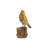 Wood European Robin Figurine â€“ Hand Carved Songbird Sculpture, Rustic Bird Decor on Driftwood Base