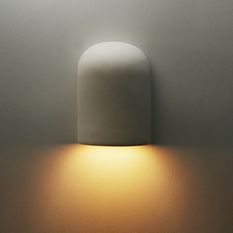 Juliao Ceramic Flush Mounted Sconce, 8.5" H x 6" W x 4" D