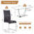 5-Piece Modern Rectangular Tempered Glass Dining Set with Metal Base and Faux Leather Cantilever Chairs-2130442608-2092128785-2096425728