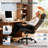 Ergonomic High Back Executive Leather Office Chair with Adjustable Headrest (Gray)-1472407926