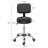 Backed Adjustable Height Ergonomic Lab Stool with Footring Wheels