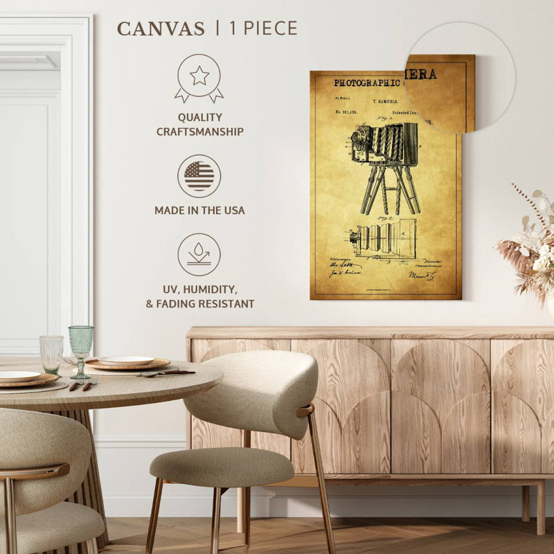 Appareil photographique Ladarrin, H 24 po x l 16 po
