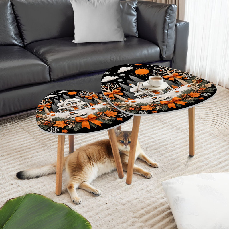 Ensemble de 2 tables basses gigognes Triangle