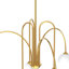Lustre arqué à 6 lumières 38 po (l) 38 po avec abat-jour sphérique