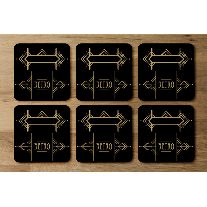 Square 6 Piece Coaster Set