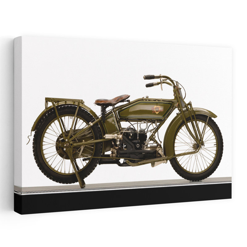 1919 Harley Davidson 584Cc Model W Sport Classic Abstract Landscape Nature Art mural, H 40 po x l 60 po