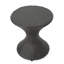Table d'appoint d'extérieur en osier brun de 16 pouces Hourgla