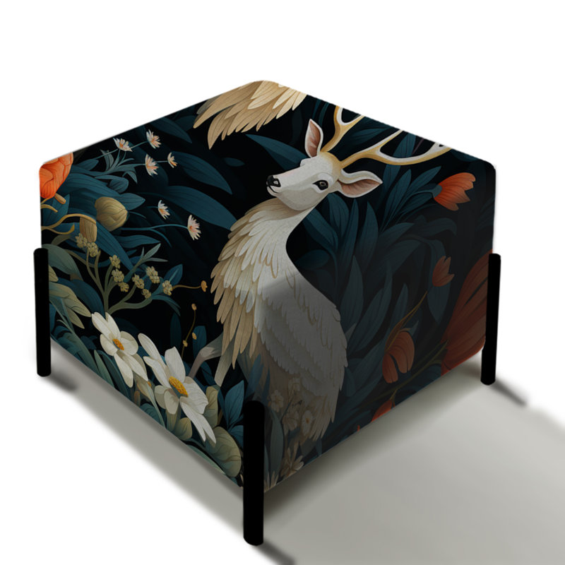 Pursley - Animal Print Square Ottoman